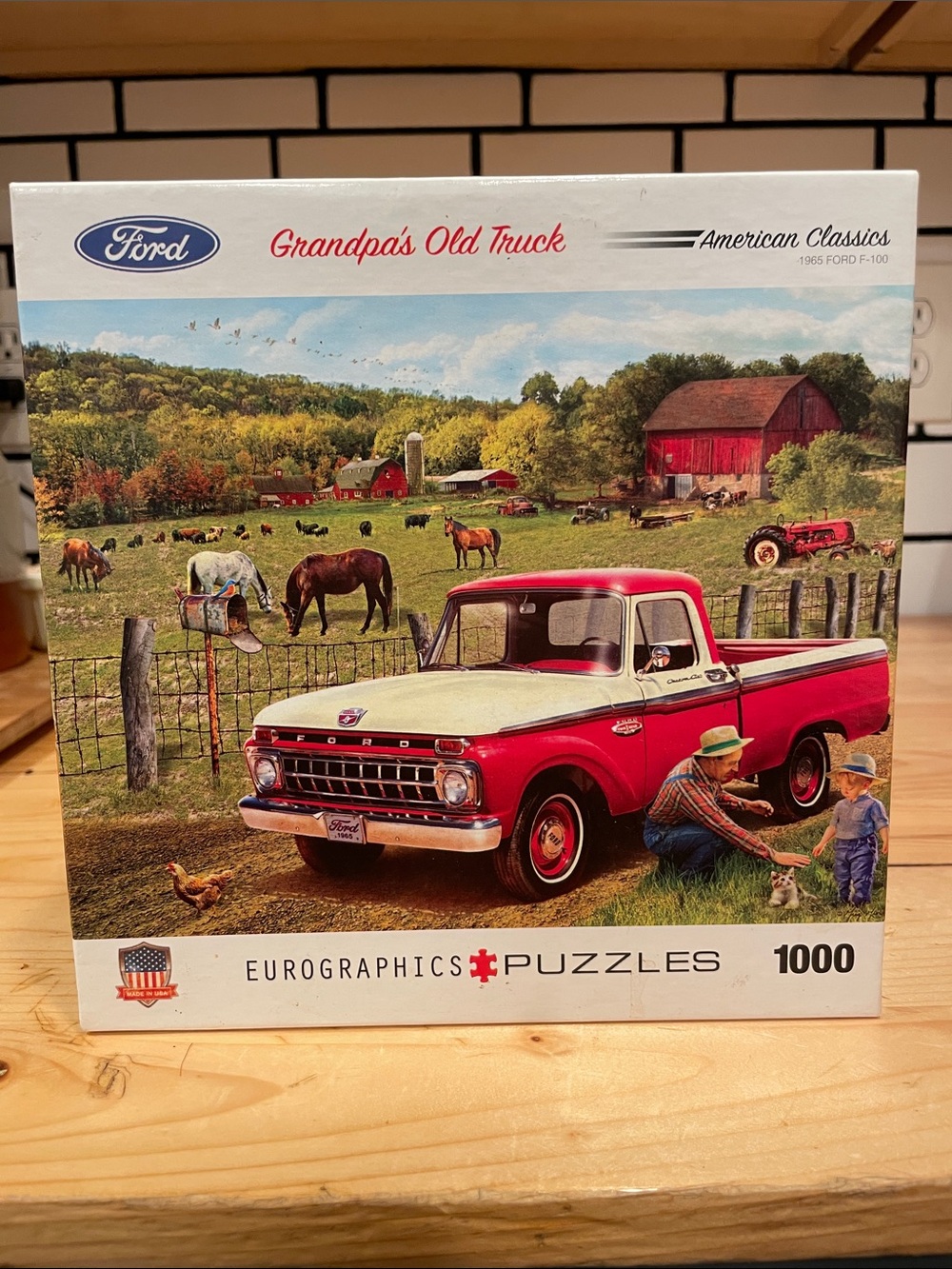 Ford Red & Cream Classic Pickup Puzzle